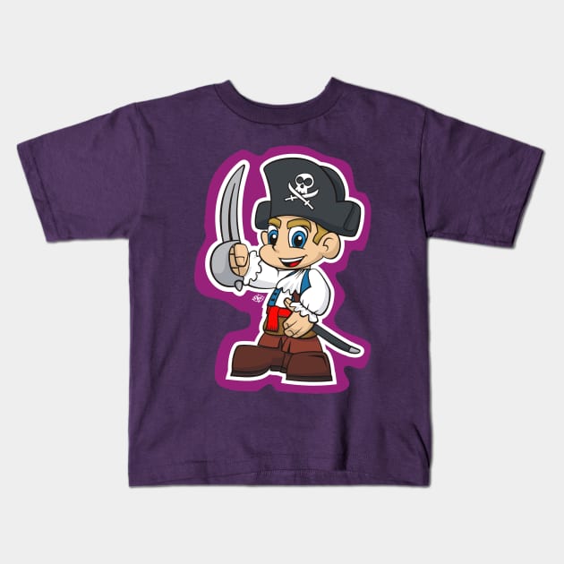 Little Pirate Kids T-Shirt by MBK